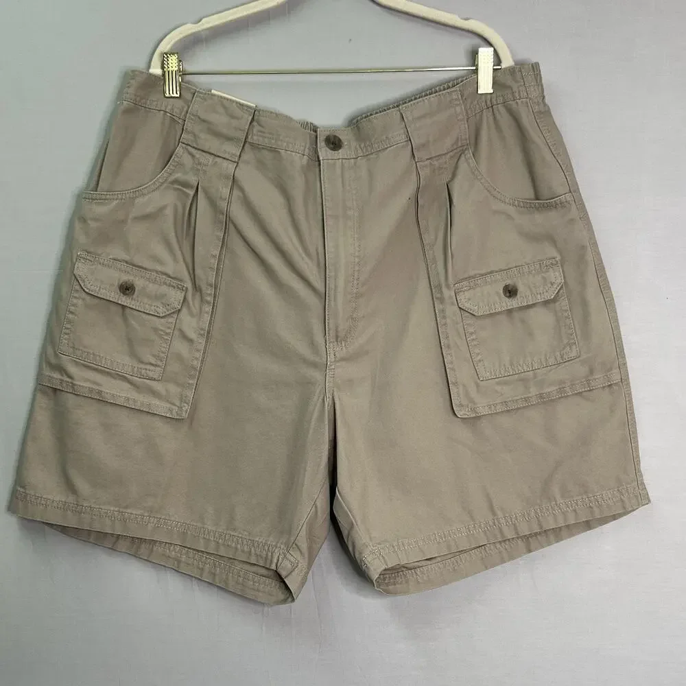 Red Head Brand Co Shorts Mens 42 Khaki Beige Beachcomber Cargo Flat Front‎